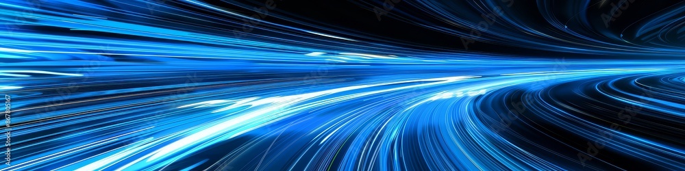 High speed motion curve lines with light neon effect. High speed motion curve lines with light neon effect.