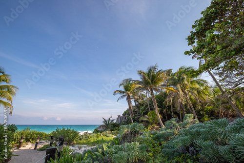 Tulum, ruins of a pre-Columbian Mayan walled city in Quintana Roo, Mexico