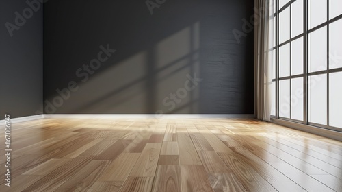 Empty room interior.  Mockup for product placement.  The interior design is minimalistic.  Simple design.  Blank for furniture
