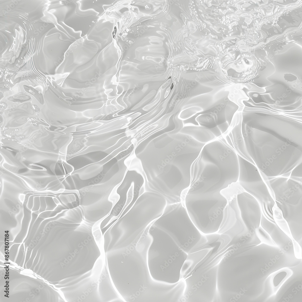 Fototapeta premium Abstract white transparent shadow water surface texture natural background