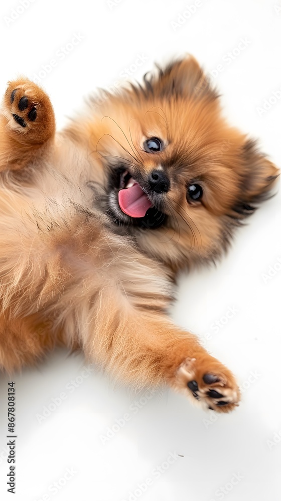 Pomeranian, puppy, playful, happy Pomeranian, puppy, playful, happy