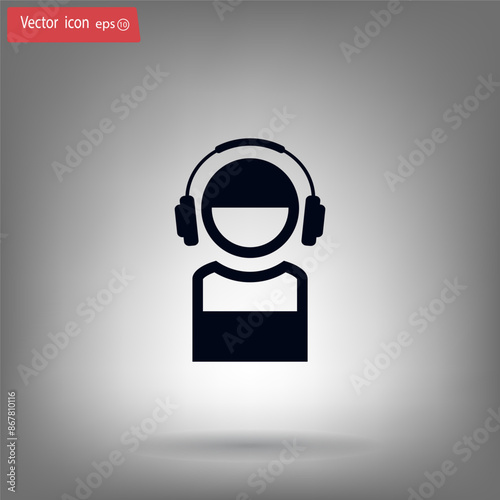 Vector illustration, gray background.