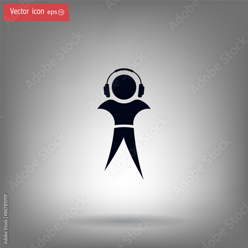 Vector illustration, gray background.