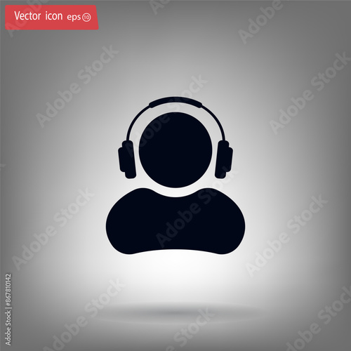 Vector illustration, gray background.