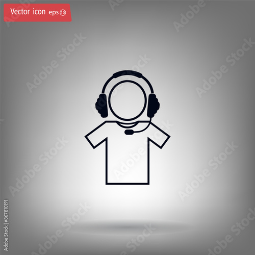 Vector illustration, gray background.