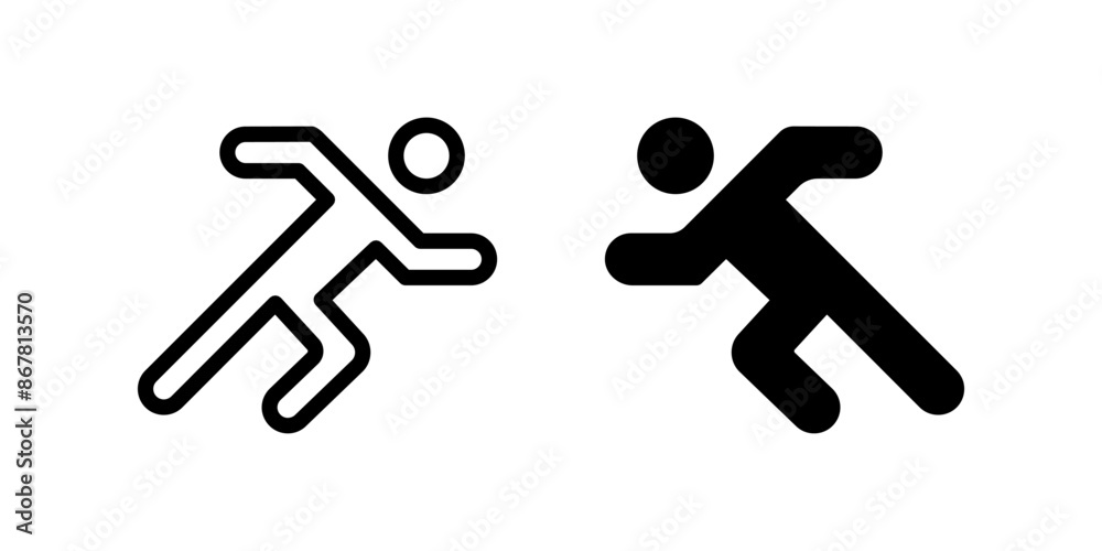 man fast run icon set, rush icon. vector illustration color editable man fast run icon set, rush icon. vector illustration color editable