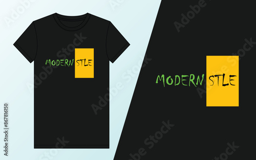 Modern Styel Typography T-shirt Design photo