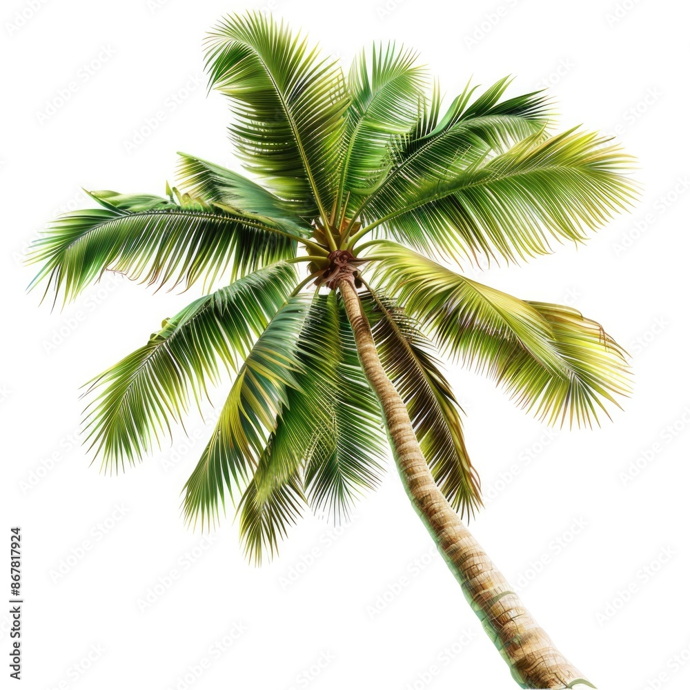 Palm Tree. Tropical Green Palm Tree with Isolated White Background Palm Tree. Tropical Green Palm Tree with Isolated White Background