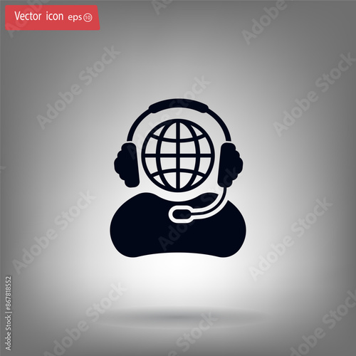 Vector illustration, gray background.