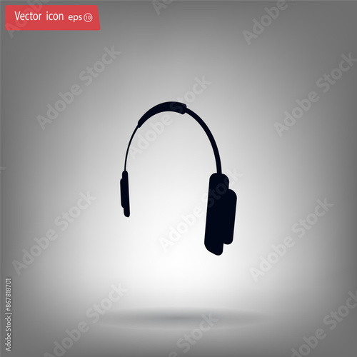 Vector illustration, gray background.