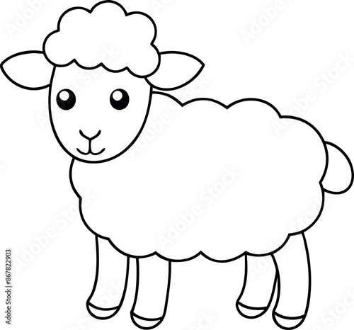A sheep is standing in a field