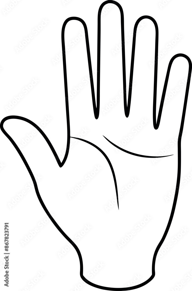 A hand with the thumb up and the other fingers down A hand with the thumb up and the other fingers down