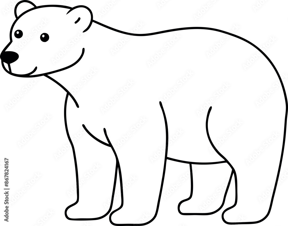 A bear is standing in the snow A bear is standing in the snow