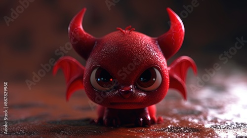 hellish demon in modern 3D animation style photo