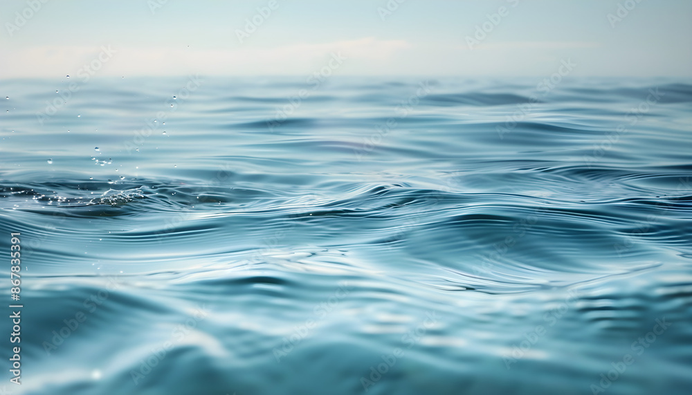 Defocus blurred white blue colored clear calm water surface texture with splashes and bubbles. Ideal for backgrounds, aquatic themes, and relaxation designs. Copy space available. Defocus blurred white blue colored clear calm water surface texture with splashes and bubbles. Ideal for backgrounds, aquatic themes, and relaxation designs. Copy space available.