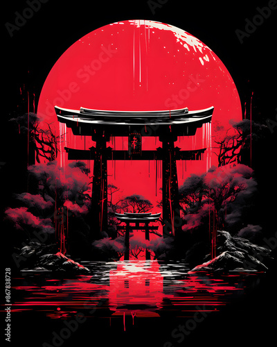 Torii Gate Shintoism lurked in the shadows