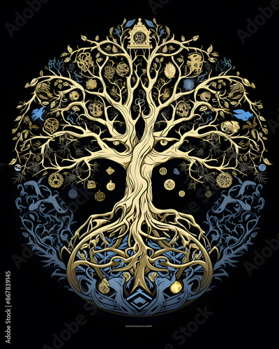 Tree of Life Various Religions symbols