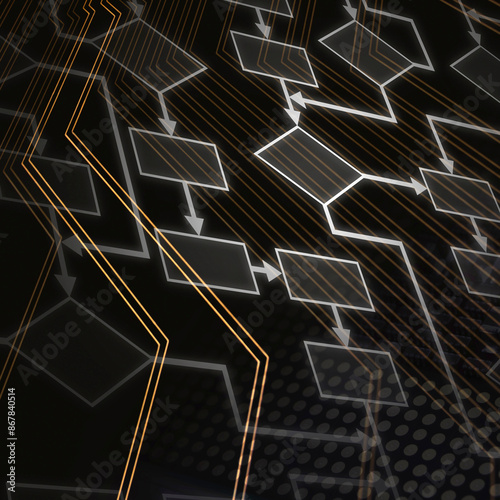 Abstract Flowchart Background
