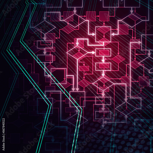 Abstract Flowchart Background