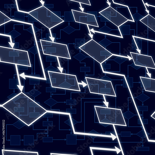 Abstract Flowchart Background