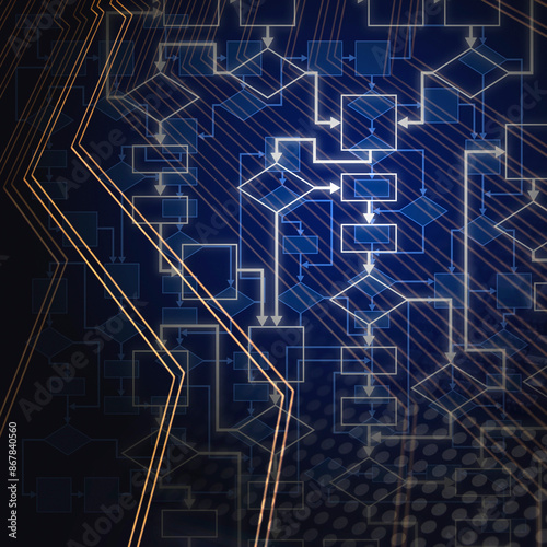 Abstract Flowchart Background