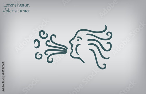 Vector illustration, gray background.