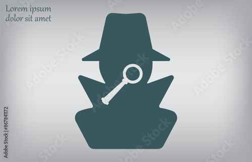 Vector illustration, gray background.