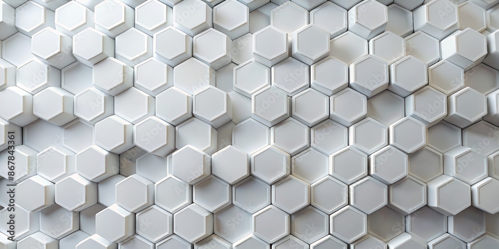 Abstract White Hexagon Pattern Background Abstract White Hexagon Pattern Background