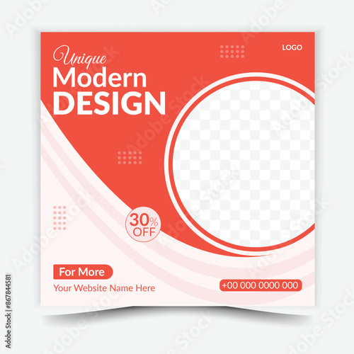 Creative modern fashion design social media post template