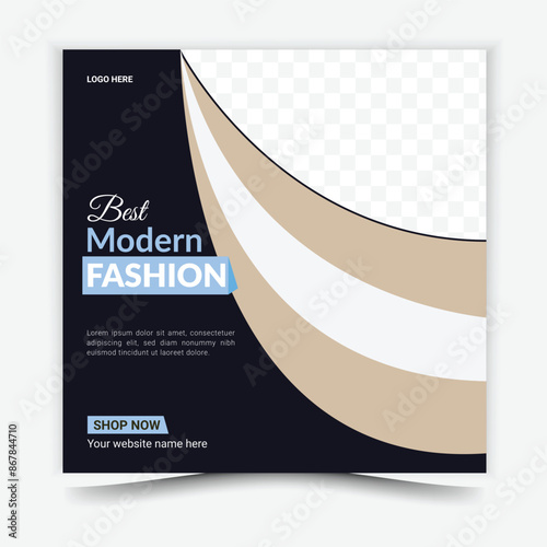 Creative modern fashion design social media post template