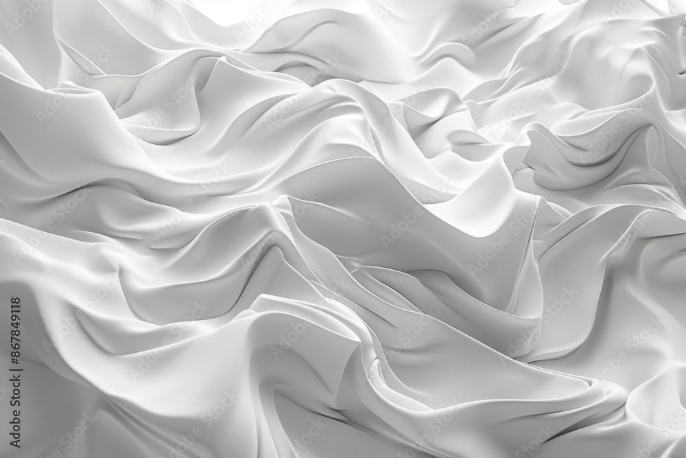 Obraz premium Abstract White Fabric Drapery