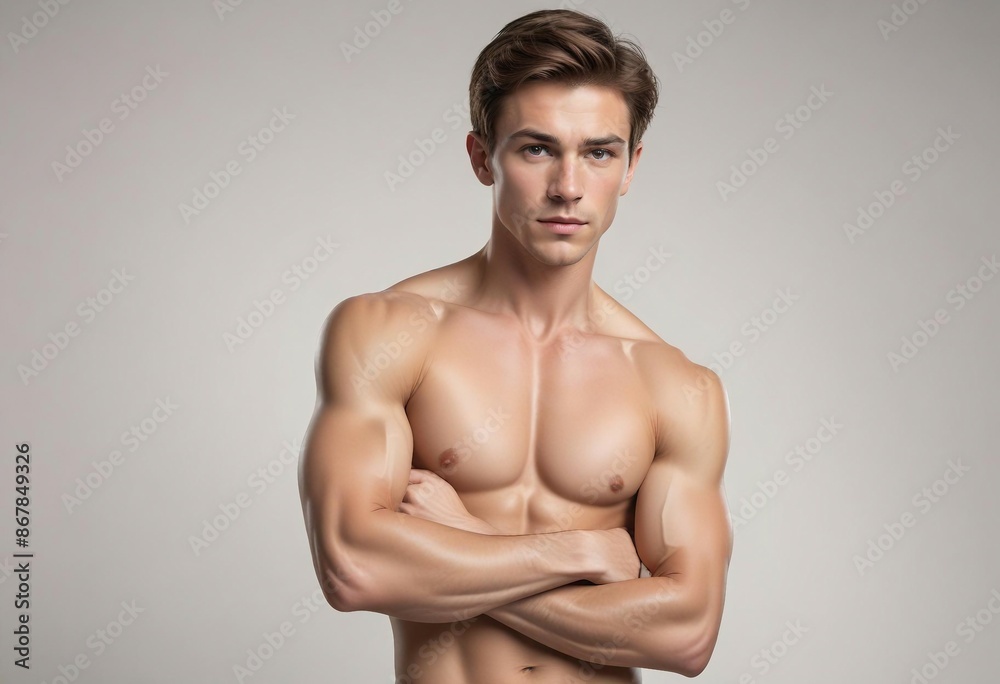 front view of young man engaged in bodybuilding, isolated white background, ad shot, copy space for text
front view of young man engaged in bodybuilding, isolated white background, ad shot, copy space for text