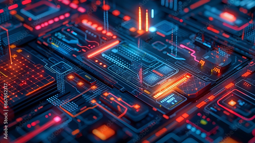 poster featuring futuristic design elements for a tech conference poster featuring futuristic design elements for a tech conference