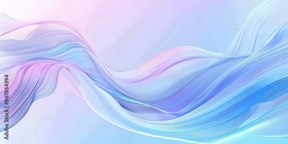 3D Abstract Wavy Background Light Colors - AI Generated 3D Abstract Wavy Background Light Colors - AI Generated