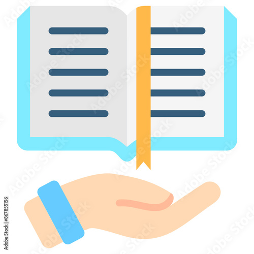 Literacy multi color icon. Use for international literacy day, education theme and more. modern concept, UI or UX kit, web and app development..