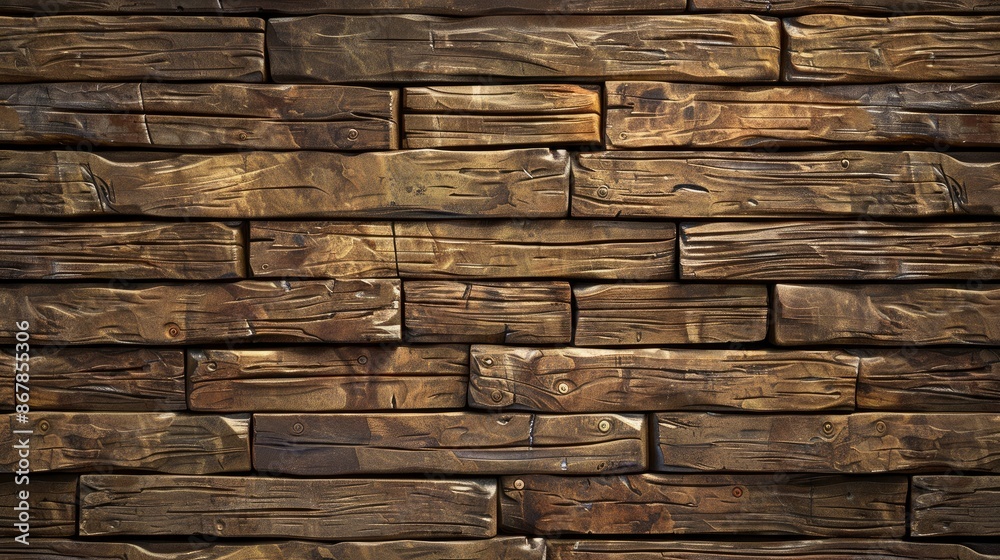 Obraz premium Aged Wooden Wall Texture for Text and Background