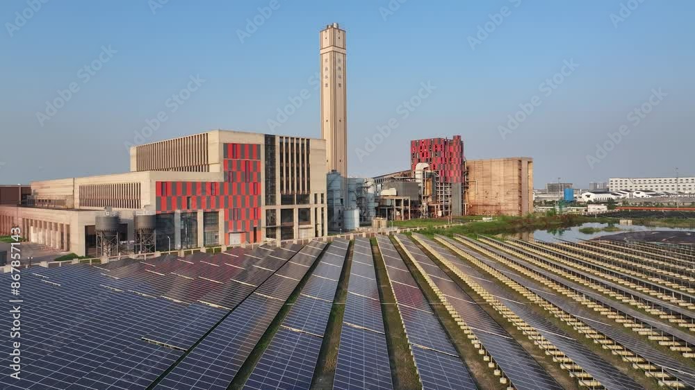 view of solar panels near factory view of solar panels near factory