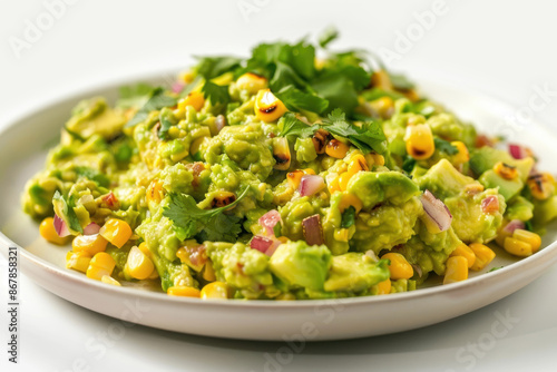 Tasty Charred Corn Guacamole with Zesty Serrano Peppers and a Touch of Smokiness