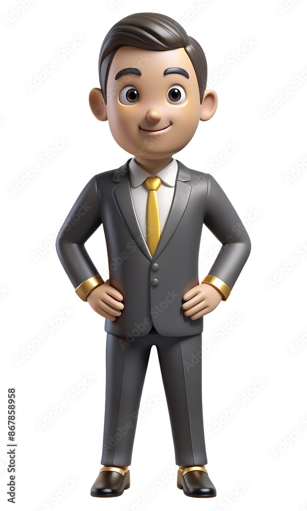 Professional 3D Businessman Mascot in a Suit - Corporate Character for Business Branding and Marketing Professional 3D Businessman Mascot in a Suit - Corporate Character for Business Branding and Marketing
