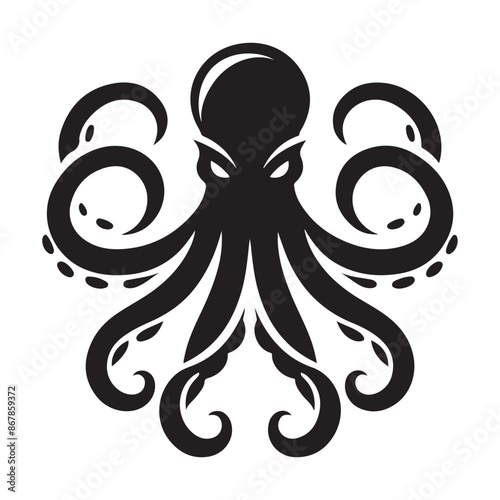 Oaktopus vector silhouette