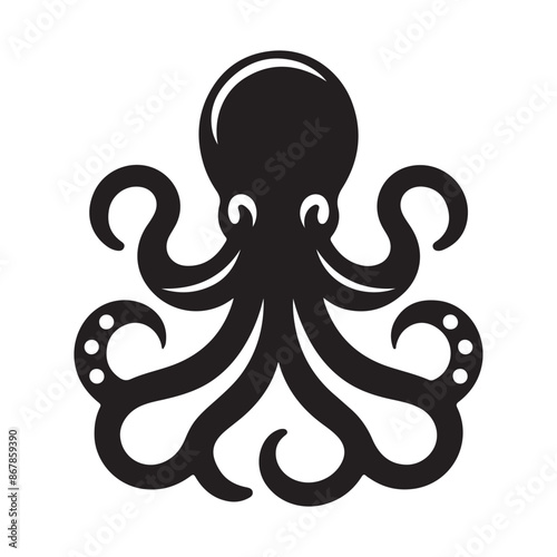 Oaktopus vector silhouette