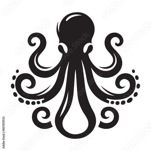 Oaktopus vector silhouette
