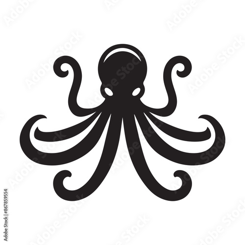 Oaktopus vector silhouette