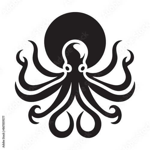 Oaktopus vector silhouette