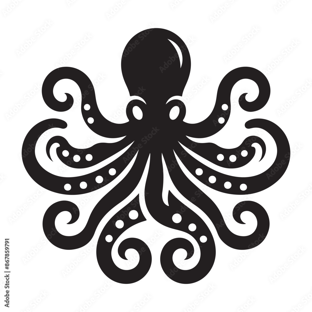 Oaktopus vector silhouette Oaktopus vector silhouette