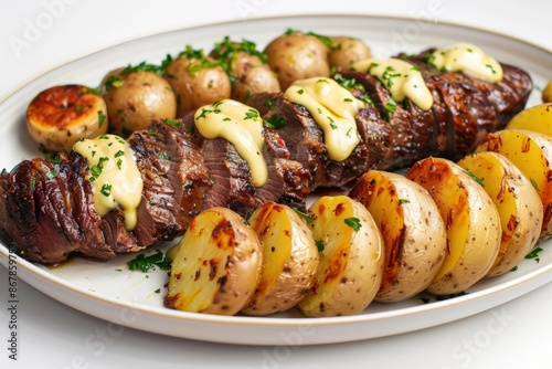 Exquisite French Chateaubriand with Béarnaise and Potatoes