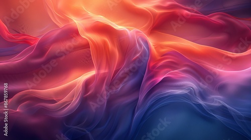 Wallpaper Mural Abstract colorful flowing fabric Torontodigital.ca
