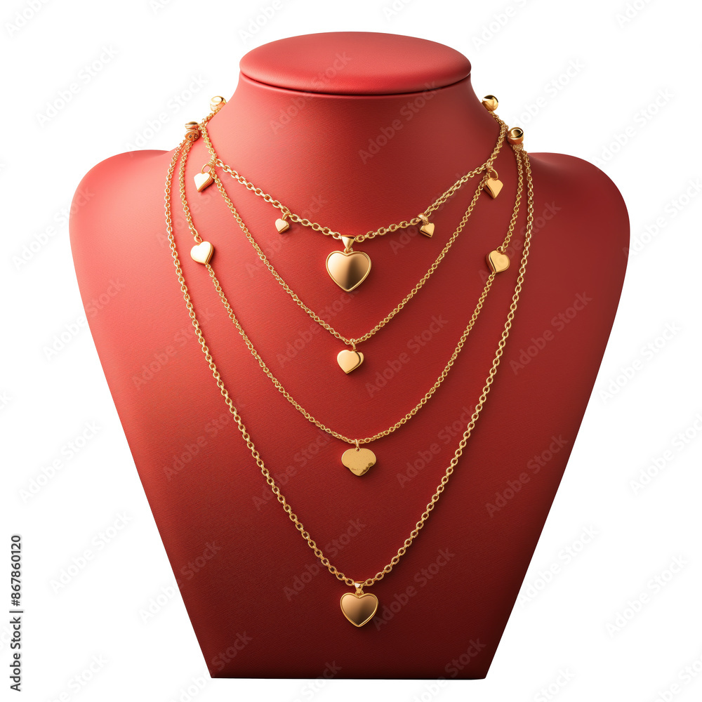 Gold necklace on necklace Mannequin Gold necklace on necklace Mannequin
