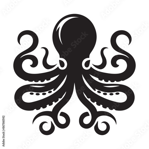 Oaktopus vector silhouette