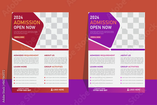 School admission professional flyer design template premium vector design 2024